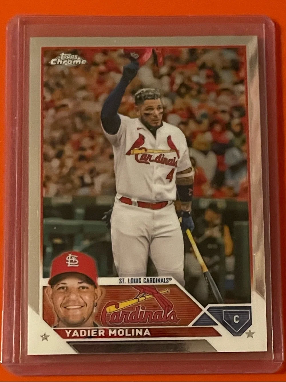 Yadier Molina #14 2023 Topps Chrome Baseball Trading Card